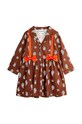 Дитяча бавовняна сукня Mini Rodini Paisley 2475010016 коричневий AW24
