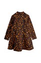 Дитяча сукня Mini Rodini Leopard 2475010516 коричневий AW24