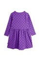 Детское платье Mini Rodini 2475011145 фиолетовой AW24