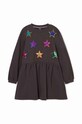 Дитяча бавовняна сукня Desigual 24WGVK18 чорний AW24