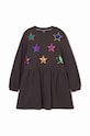 Desigual sukienka bawełniana dziecięca 24WGVK18 czarny AW24