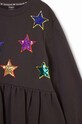 Дитяча бавовняна сукня Desigual 24WGVK18 чорний