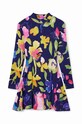 Dívčí šaty Desigual 24WGVK14 námořnická modř AW24
