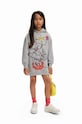 Desigual rochie fete MINNIE MOUSE mini gri 24WGVK07
