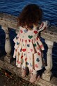 Konges Sløjd gyerek ruha ELIN FRILL DRESS GOTS hosszú bézs KS101496