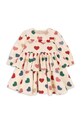 Konges Sløjd gyerek ruha ELIN FRILL DRESS GOTS KS101496 bézs AW24