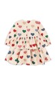 Lány Konges Sløjd gyerek ruha ELIN FRILL DRESS GOTS KS101496 bézs