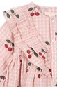 Dziewczynka Konges Sløjd sukienka bawełniana dziecięca KIM FRILL DRESS GOTS KS101547 różowy