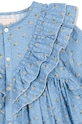 Fete Konges Sløjd rochie din bumbac pentru copii KIM FRILL DRESS GOTS KS101547 albastru