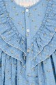 Konges Sløjd rochie din bumbac pentru copii KIM FRILL DRESS GOTS albastru KS101547