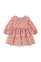 Konges Sløjd vestito di cotone bambina LUNELLA DRESS GOTS KS101576 rosa AW24