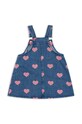 Fete Konges Sløjd rochie din denim pentru copii MAGOT OVERALL DRESS GOTS KS101588 albastru