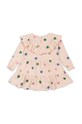 Konges Sløjd rochie din bumbac pentru copii MALLI GLITTER DRESS GOTS KS101594 bej AW24
