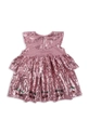 Παιδικό φόρεμα Konges Sløjd STARLA SEQUIN DRESS KS101689 ροζ AW24