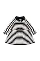 Konges Sløjd sukienka VENTON KNIT DRESS GOTS wzorzyste granatowy KS101723