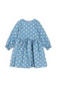 Konges Sløjd sukienka bawełniana dziecięca VIDA DRESS GOTS KS101726 niebieski AW24