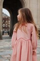 Konges Sløjd sukienka dziecięca AVA DRESS GOTS z elastanem różowy KS101763