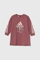 Дитяча сукня adidas x Disney, LG DY MD DRE IV9620 рожевий AW24