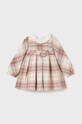 Dětské šaty s příměsí vlny Mayoral mini růžová 2903.4A.Baby.9BYH