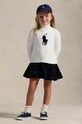 Dječja haljina Polo Ralph Lauren pletivo bijela 312950935001