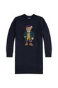 Хлопковое детское платье Polo Ralph Lauren 313950801001 тёмно-синий AW24