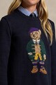 Хлопковое детское платье Polo Ralph Lauren тёмно-синий 313950801001