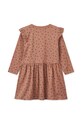 Liewood rochie din bumbac pentru copii Lima Printed Frill Longsleeve Dress LW19484 roz AW24