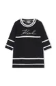 Karl Lagerfeld vestito di cotone bambina midi nero Z30277.71.81