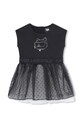Dievčenské šaty Karl Lagerfeld jemný vzor čierna Z30278.86.94