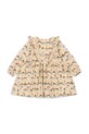Konges Sløjd sukienka dziecięca BASIC FRILL DRESS GOTS wzorzyste beżowy KS101889