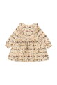 Konges Sløjd sukienka dziecięca BASIC FRILL DRESS GOTS KS101889 beżowy AW24