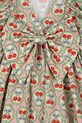 Fete Konges Sløjd rochie din bumbac pentru copii EVIA LS BOW DRESS GOTS KS101964 bej