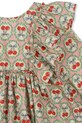 Konges Sløjd rochie din bumbac pentru copii EVIA LS BOW DRESS GOTS bej KS101964