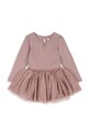Konges Sløjd sukienka dziecięca FAIRY BALLERINA DRESS GRS rozkloszowany beżowy KS101967