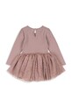 Konges Sløjd sukienka dziecięca FAIRY BALLERINA DRESS GRS KS101967 beżowy AW24