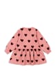 Konges Sløjd sukienka dziecięca LOU SWEAT DRESS OCS KS102019 różowy SS25