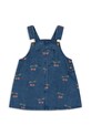 Дитяча джинсова сукня Konges Sløjd MAGOT OVERALL DRESS GOTS візерунок блакитний KS102041