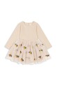 Dívčí šaty Konges Sløjd YVONNE BALLERINA DRESS mini béžová KS102154