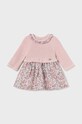 Mayoral Newborn sukienka bawełniana niemowlęca wzorzyste różowy 2886.2D.Newborn.9BYH