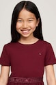 DÍVKA Dívčí šaty Tommy Hilfiger KG0KG08197.9BYH.104.122 burgundské