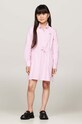 Dětské bavlněné šaty Tommy Hilfiger mini fialová KG0KG08500.9BYH.104.122