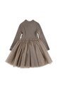 Dziewczynka Donsje sukienka niemowlęca Lotus Dress 4043900.56.92 brązowy
