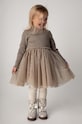 Детска рокля Donsje Lotus Dress трикотаж кафяв 4043900.98.128