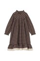 Хлопковое детское платье That's mine Haya 113528 коричневый AW24