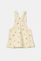 United Colors of Benetton rochie din catifea pentru bebeluși 40CYAT016.W.Seasonal bej AW24