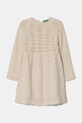Детское платье с примесью шерсти United Colors of Benetton длинный бежевый 1055GV001.P.Seasonal
