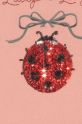 Konges Sløjd sukienka LOU LADYBUG GLITTER DRESS różowy KS102205