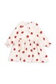 Fete Konges Sløjd rochie din bumbac pentru copii COCO LADYBUG DRESS GOTS KS102213 bej
