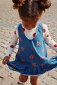 Konges Sløjd rochie din denim pentru copii MAGOT LADYBUG DRESS GOTS mini albastru KS102217