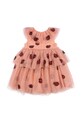 Konges Sløjd sukienka YVONNE LADYBUG DRESS KS102219 pomarańczowy AW24